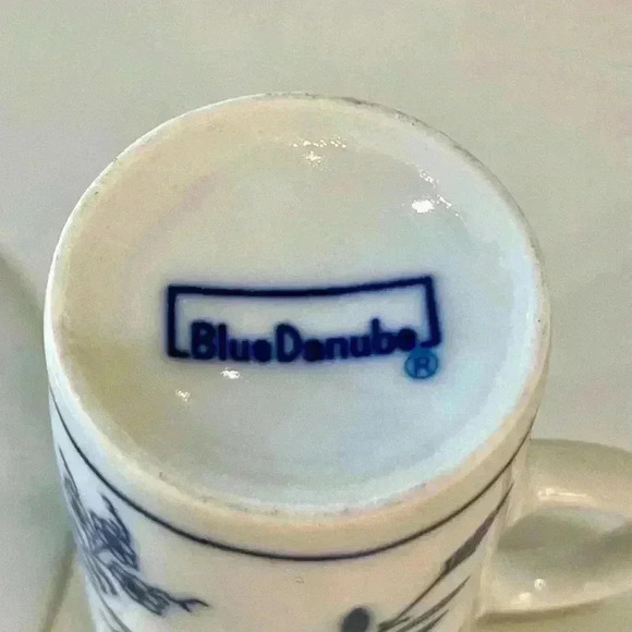 Blue Danuba Onion Irish coffee set of six with six saucers espresso Sake cups. - Picture 3 of 3